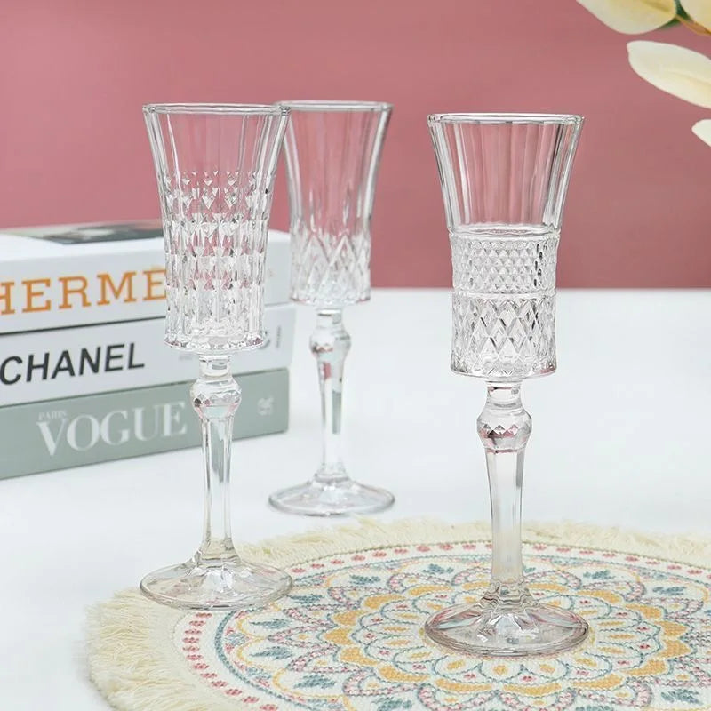 Superior Quality Crystal Glass Goblet Champagne Glass Water Cup Handmade Flawless Wine Glass Sweet Fruit Wine Cup Cocktail Glass