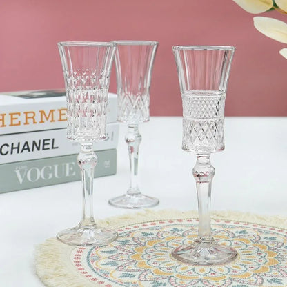 Superior Quality Crystal Glass Goblet Champagne Glass Water Cup Handmade Flawless Wine Glass Sweet Fruit Wine Cup Cocktail Glass