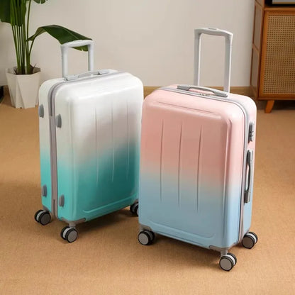 20/24 Inch Luggage Password Case Large Capacity Fashion Gradient Suitcase Universal Wheel