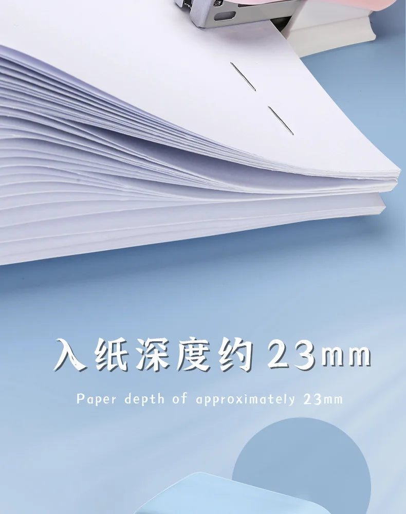 Cartoon Stapler Mini Stapler Set Cute Student Stationery Bookbinding Machine Test Paper Stapler School Gift Office Accessories