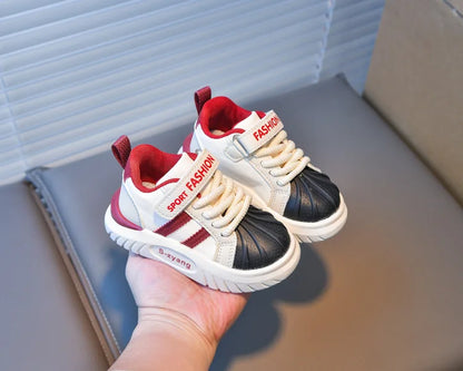 Children's Breathable Sports Shoes  Spring Autumn New Boys Girls Soft Soled Anti -Slip Leather Shoes Baby Kids Running Shoe