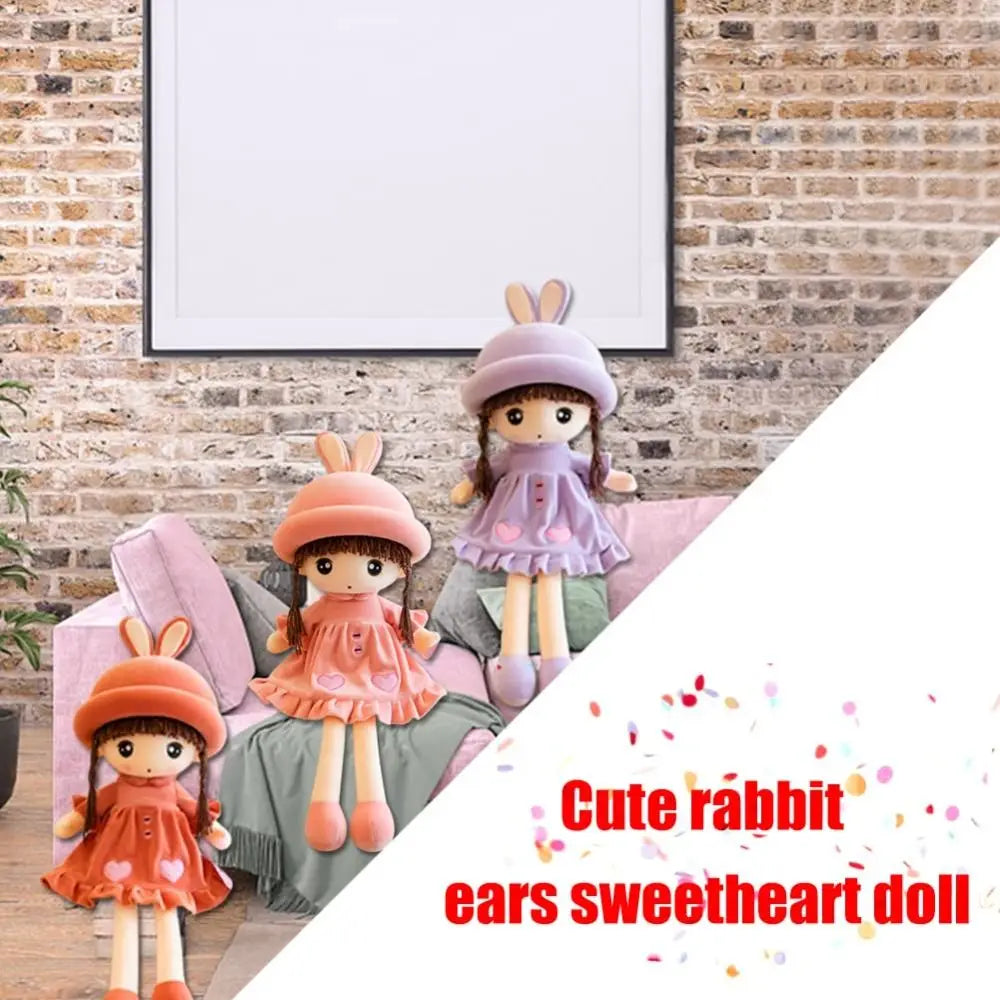 Cute Filled Pp Cotton Girl with Hat Skirt 50cm Height Sweetheart Rag Cozy Cuddle Soft Gift