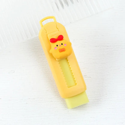 1Pcs Creative Push-pull Cartoon Eraser Macaron Colored Eraser Telescopic Kawaii Children's Pencil Eraser Student Stationery