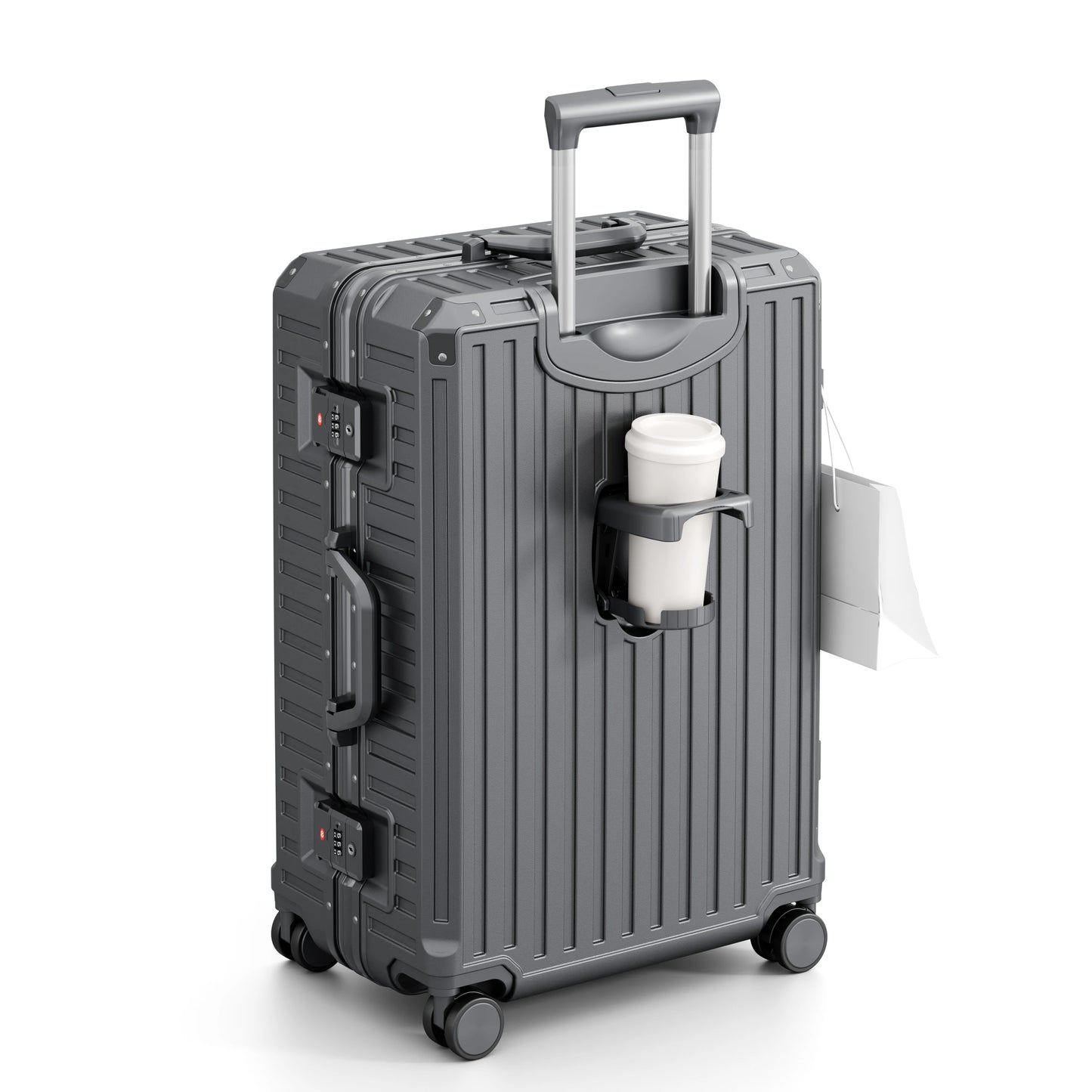 Luggage Unisex 20-inch Carry-On Suitcase 29-inch Large Capacity Aluminum Frame Travel Password Suitcase with Smooth wheels