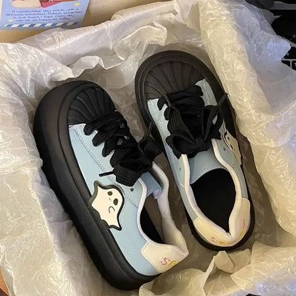 Shoes for Women High on Platform Round Toe Woman Footwear Trends 2025 Comfortable and Elegant Walking Aesthetic Vulcanized Shoe