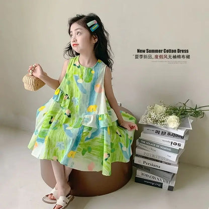 Girl's Summer Dress New Beach Dress for Summer