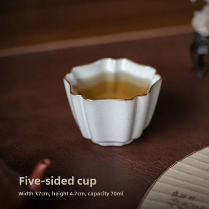 5 Famous Kilns Master Cup Tea Cup Set Kung Fu Tea Ware Tea Bowl Gift Box Home Ceramic Tea Tasting Cup Souvenir