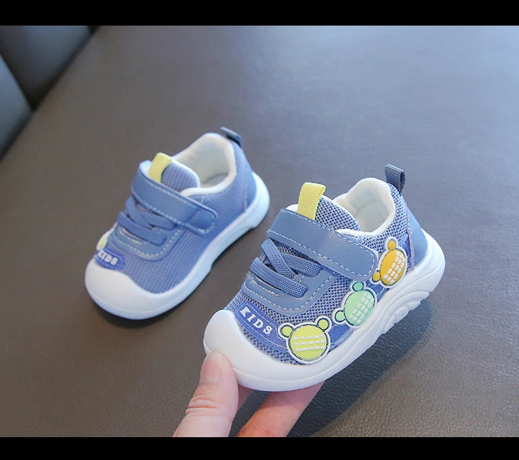 Baby Toddler Shoes Four Seasons Shoes 0 To 3 Years Old Baby Shoes Soft Bottom Non-slip Girls Boys Mesh Breathable Single Shoes