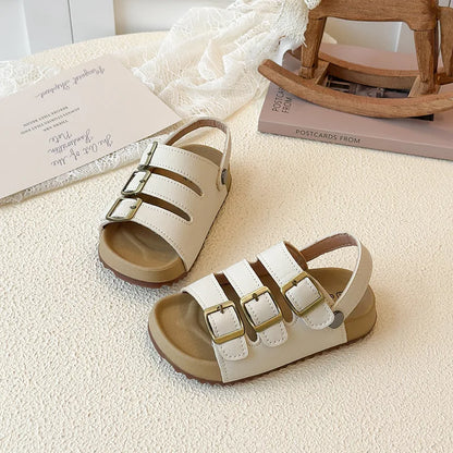 Girls Boys Summer New Fashion Korean Style Soft Bottom Anti-slippery Versatile Open-toe Beach Shoes