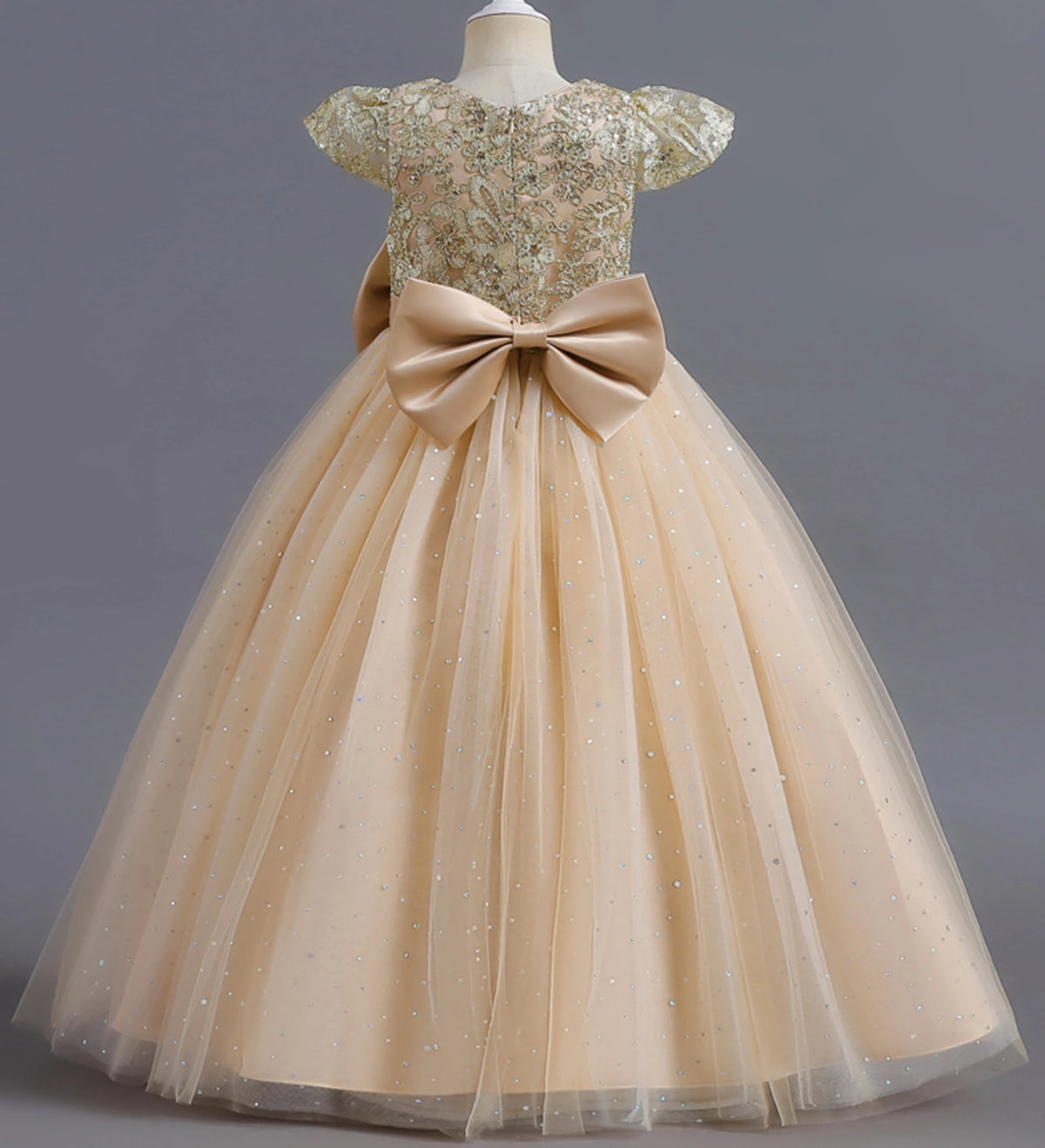 Stunning Little/Big Girls Lace Flower Girl Wedding Bridesmaid Birthday Party Holiday Pageant Easter Prom Fancy Dress