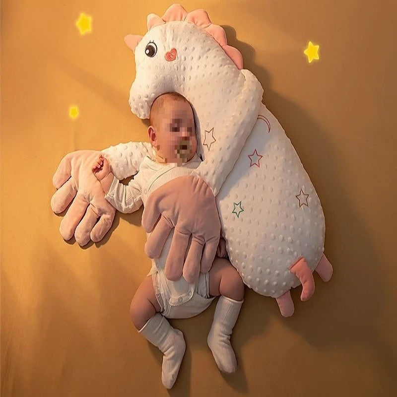 Baby Soothing Sleeping Pad, Infant Comfort Pillow with Patting Function for Anti-Startle Support and Warm Compress Design