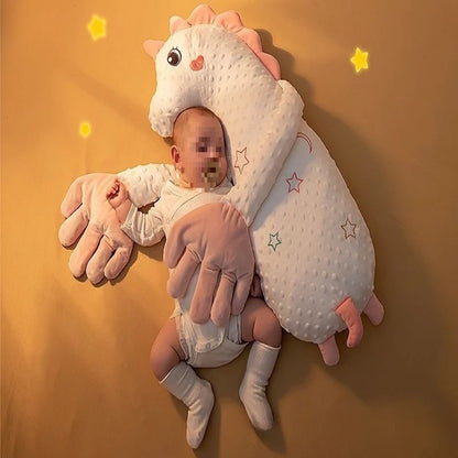 Baby Soothing Sleeping Pad, Infant Comfort Pillow with Patting Function for Anti-Startle Support and Warm Compress Design