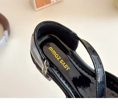 Children Leather Shoes for Girls New Fashion French Style Soft Anti-slippery Versatilel Chic Princess Mary Jane Shoe