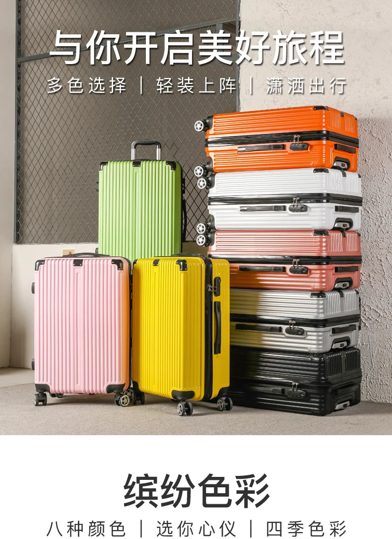 Luggage Suitcase 20-26 Inch Large Capacity Simple Fashionable Travel Handheld Durability Wear-resistant with Wheels Suitcase