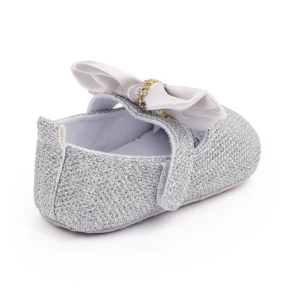 Spring Autumn Beautiful Baby Girl Princess Shoes Soft Soled Butterfly Bowknot Fashion Design Solid Newborn Prewalker Shoes