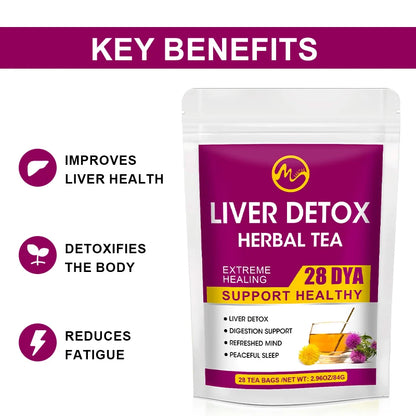 Minch Liver Detox Tea Bags Natural & Organic Unique Herbal Clearing Away Heat Detoxifying- Nourish and Support Your Liver Health