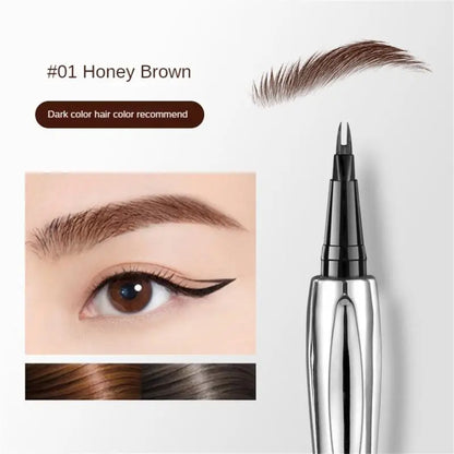 Eyebrow Pen Waterproof Anti Sweating Non fading Halo Dyeing Natural And Long lasting Wild Eyebrow Pen Multi Water Eyebrow Pen