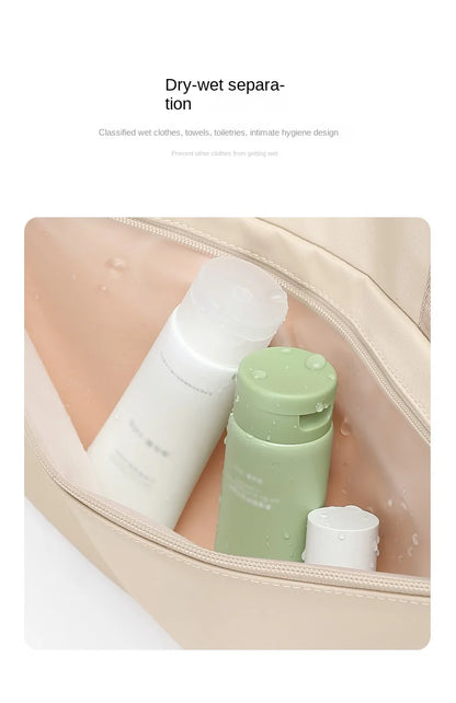 GOLF Travel Bag Hand Luggage Women Duffle Bag with Shoe Compartment Foldable Nylon Travel Handbag Lightweight Dry Wet Separation