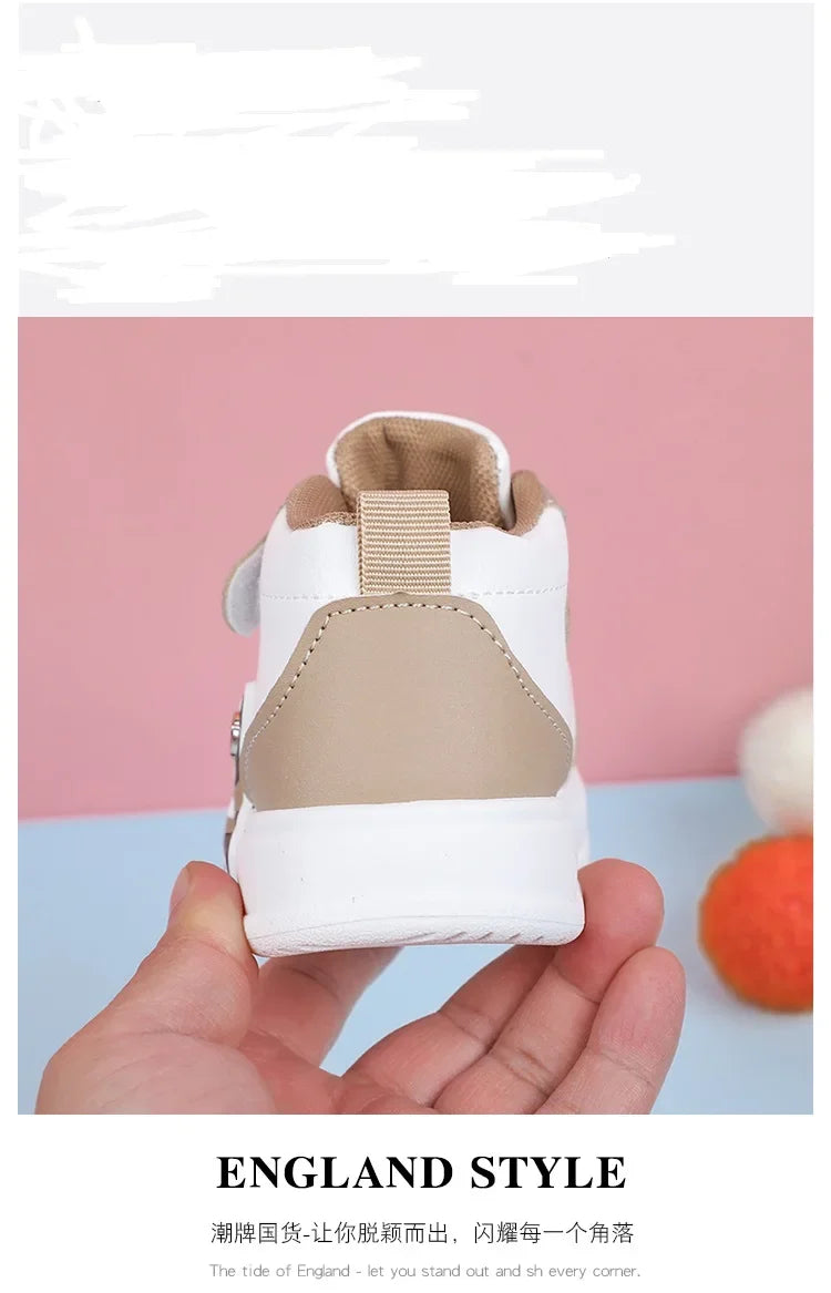 New Baby Girls Sneakers Board Shoes Cartoon Prints Soft Bottom Non-slip Children Casual Walking Shoes Boy Kids Children Shoes