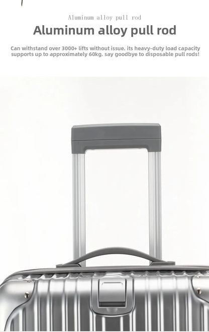 Magnesium Aluminum Alloy Luggage Set, 20" Carry-On & 28" Travel Suitcase with TSA Lock, Lightweight Durable