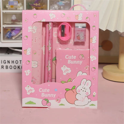 5/6pcs Stationery Sets Boys Girls Kids Learning Gift Box Pencil Notebook Ruler Eraser Set School Students Teacher Reward Gift