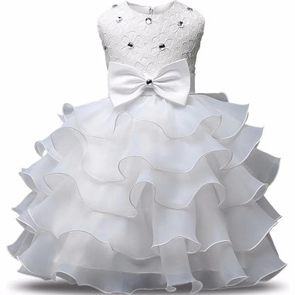 Flower Girl Dress For Wedding Baby Girl 2-8 Years Birthday Outfits Children's Girls First Communion Dresses Girl Kids Party Wear