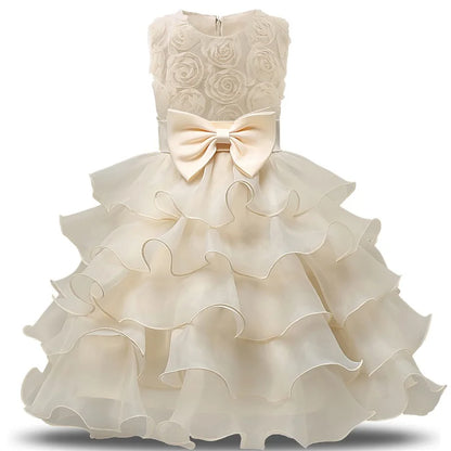 Flower Girl Dress For Wedding Baby Girl 2-8 Years Birthday Outfits Children's Girls First Communion Dresses Girl Kids Party Wear
