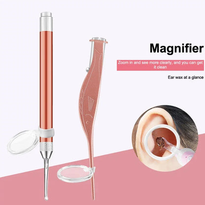 Baby Ear Cleaner Tweezer Soft Ear Picks LED Flash Light Ear Wax Curette Picker Ear Cleaning Tool Ear Wax Dig Removal Earpick Set