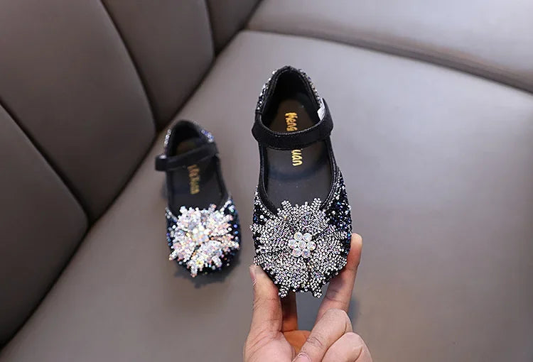 Spring Autumn Kids Fashion Leather Shoes 2025 New Girls Causal Performance Shoes Shallow Princess Ballet Children's Flat Shoes