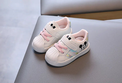 Spring And Autumn New Baby Walking Shoes Soft Soled Board Shoes Children's Sports Shoes Single Shoes Casual White Shoes
