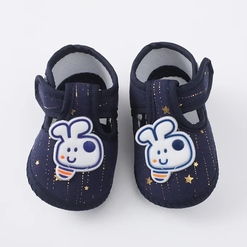 Newborn Baby Boy Girls Shoes Spring Autumn Lovely Floral Embroidery Anti-Slip Sneaker Crib Shoes Soft Cotton Cute First Walkers (Available)