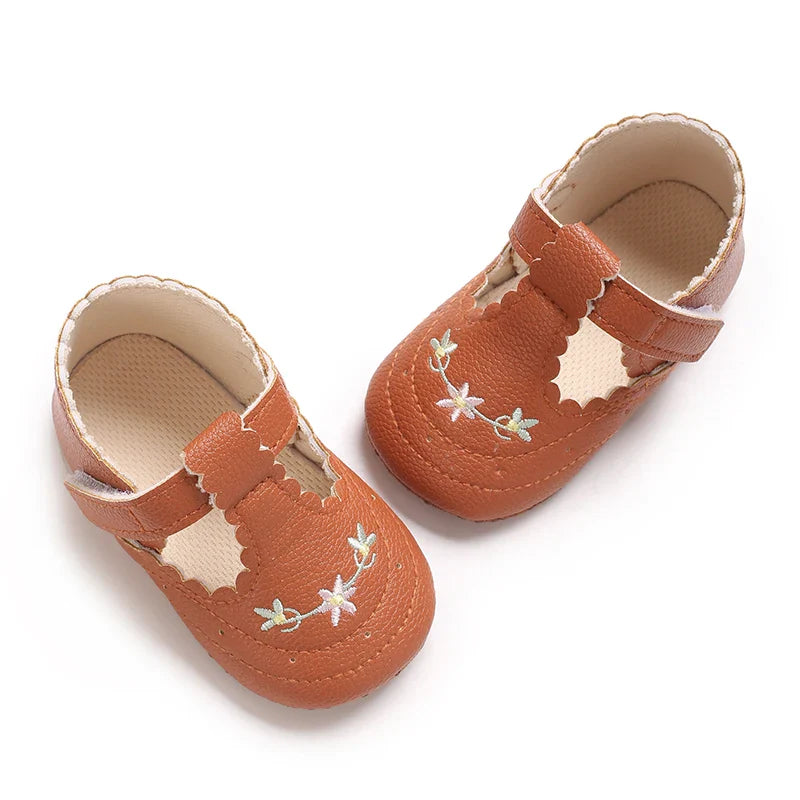 Autumn and Spring Brown Baby Sneakers for Boys 0-12 Months First Walking Shoes