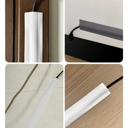 Invisible Soft Floor Wire Trough Anti Stepping Ground Mount Cable Organizer Home Office Decoration Open Management Wire Trough