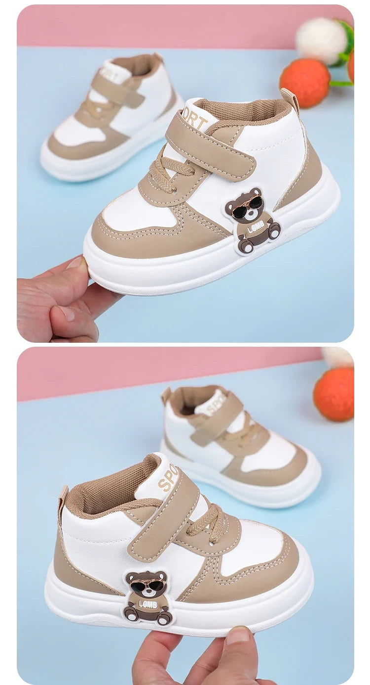 New Baby Girls Sneakers Board Shoes Cartoon Prints Soft Bottom Non-slip Children Casual Walking Shoes Boy Kids Children Shoes