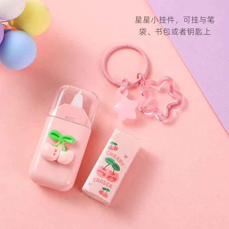 7pcs/set Little Fresh Fruits Series Stationary Sets 7-in-1 Multi-functional Stationery Supplies Back to School Gift For Kids