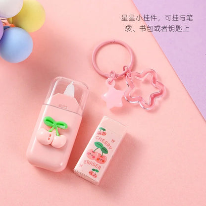 7pcs/set Little Fresh Fruits Series Stationary Sets 7-in-1 Multi-functional Stationery Supplies Back to School Gift For Kids