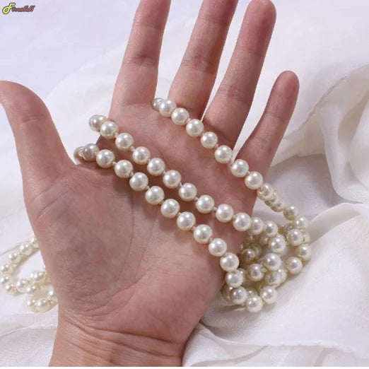 New Women Jewelry Pearl Bead Necklace Long Sweater Chain Necklace For Women Dress Accessories Gift For Girl Mother