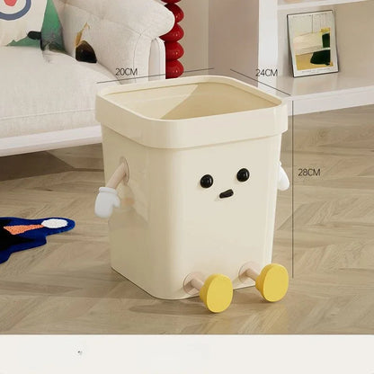 Cartoon cute creative trash can household high value living room kitchen garbage storage bucket bathroom bedroom wastebasket