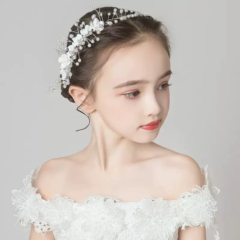 Wedding Hair Accessories Flower Hair Clips Hairpin Crystal Bride Headdress for Women Faux Pearl Barrettes Hair Combs Hair Decor