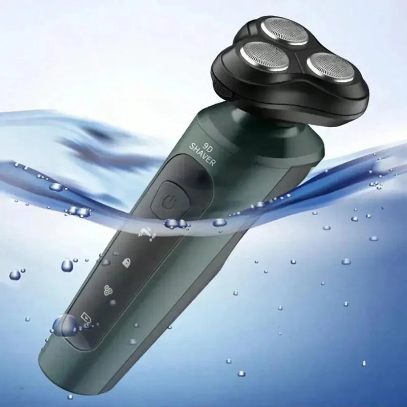 9D Electric Shavers For Men Waterproof Electric Trimmer Razor Wet  Dry Use Rechargeable Battery Rotary Shavers Machine Shaving