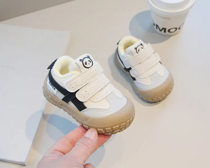 Baby Sneakers Warm Fur Inside Infant Shoes Autumn Winter Little Boys Girls Casual Shoes For Baby Pink, Yellow