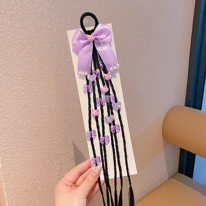 Children's baby cute braid hair tie high ponytail headband hair accessory kawaii gift new style