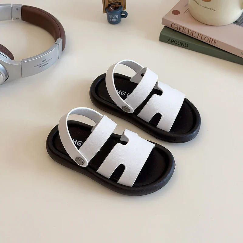 Fashion Spring Child Sandal Summer New Shoe Boy Girl Slippers Soft Bottom Non-slip Kid Shoes Baby Velcro Beach Sandal Slippers