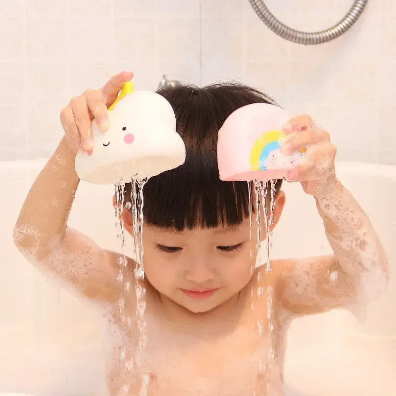 Baby Cloud Shower Bath Toy with spraying water feature for fun bath time and sensory play for babies and toddlers
