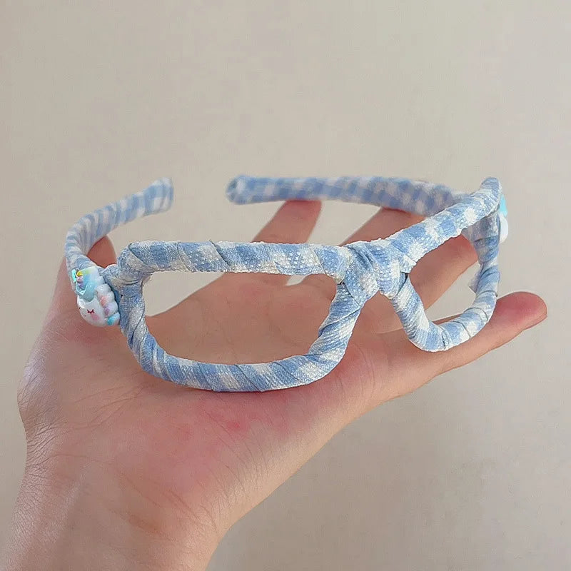 Glasses Frame Hair Hoop for Girls Non-slip Face Washing Hair Hoop Spa Headwear Non - constricting high - hairpins