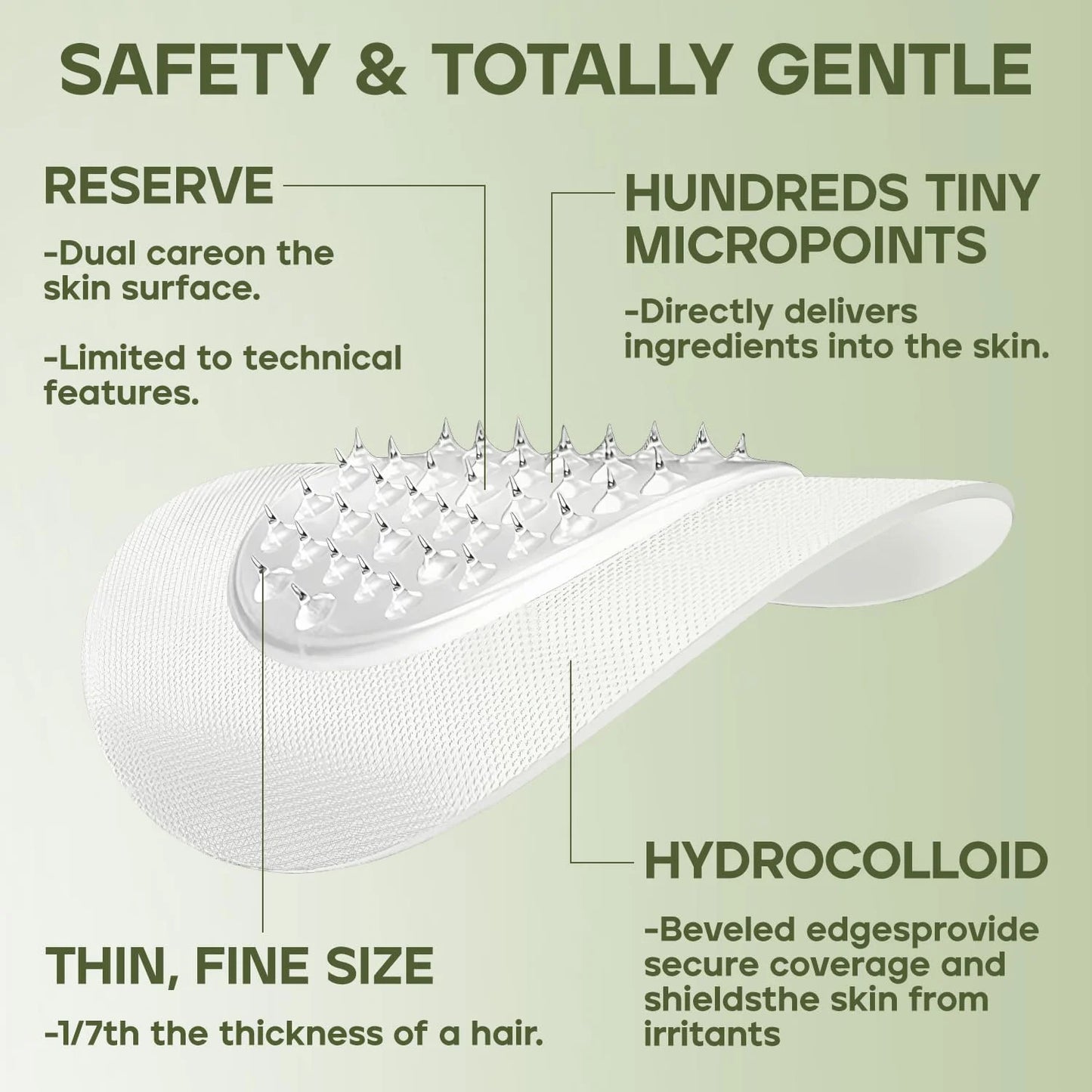 4pcs Nano Microneedle Patches for Effective Skin Tightening And Body Shape Management High Absorption Skin Care