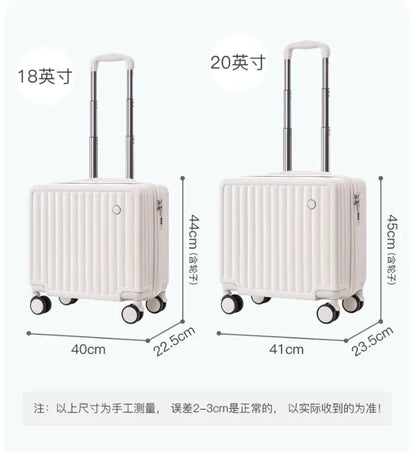 18-Inch Luggage 2025 Fashion Small Luggage Lightweight Travel Trolley Case with Combination Lock