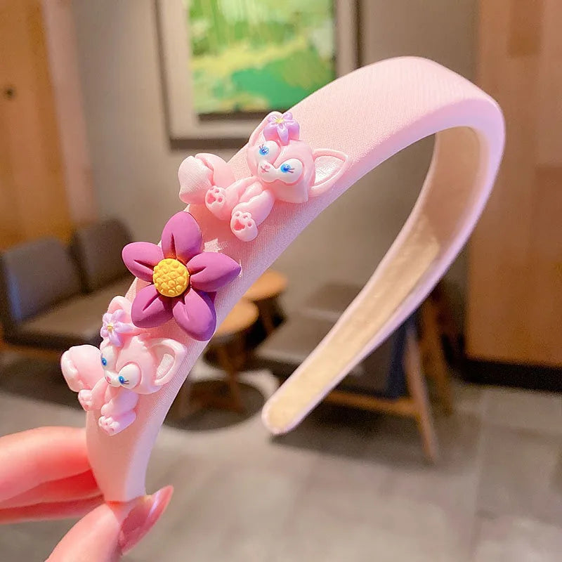 Disney Linabell Hair Hoops Sweet Three-dimensional Cartoon Pattern Hairband Girl Daily Party Wear Gift Hair Accessories