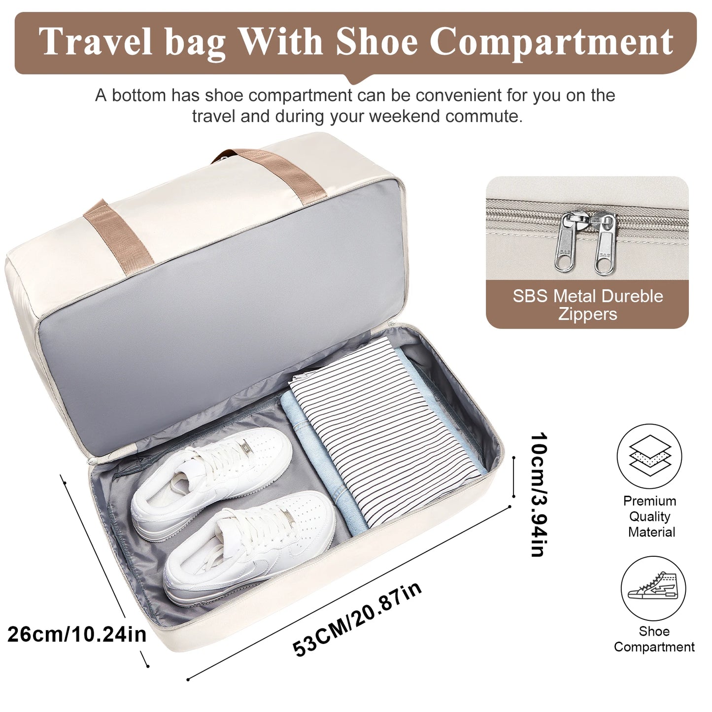 Travel Bags for Luggage Handbag Large Capacity Tote Bag Airport Carry-On Luggage, Business Trip & Vacation Bag for Women/Men