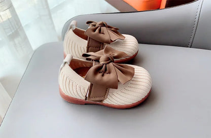 Hot﻿ Kawaii Casual Shoe Children S Shoes Autumn Girls Leather Shoes Bow Square Toe 1 Year Old Baby Soft Sole Walking